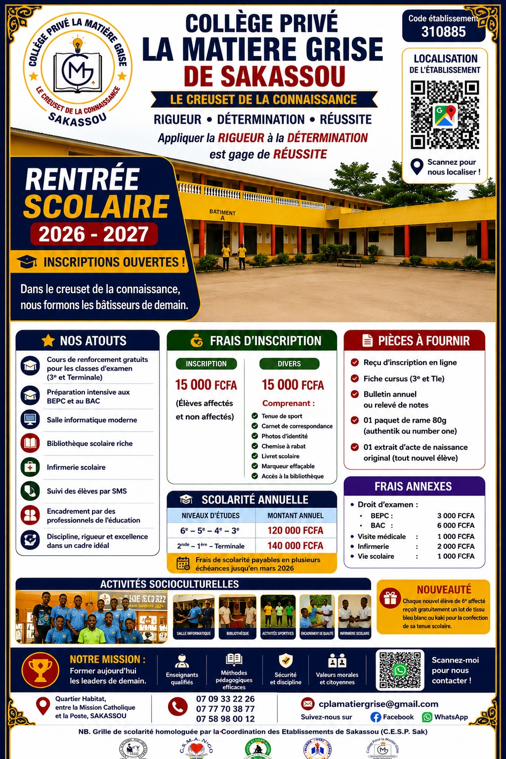 RENTREE SCOLAIRE 2026 - 2027